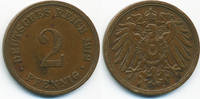 Kaiserreich 2 Pfennig großer Adler - Kupfer -