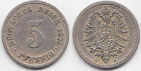 Kaiserreich 5 Pfennig kleiner Adler - Kupfer/Nickel -