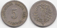 Kaiserreich 5 Pfennig kleiner Adler - Kupfer/Nickel -