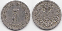 Kaiserreich 5 Pfennig großer Adler - Kupfer/Nickel -