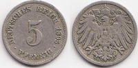 Kaiserreich 5 Pfennig großer Adler - Kupfer/Nickel -