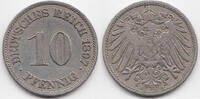 Kaiserreich 10 Pfennig großer Adler - Kupfer/Nickel -
