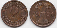 Weimarer Republik 2 Reichspfennig Kupfer -