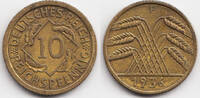 Weimarer Republik 10 Reichspfennig Kupfer/Aluminium -