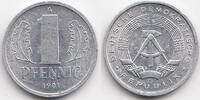 DDR 1 Pfennig Aluminium -