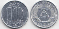 DDR 10 Pfennig Aluminium -