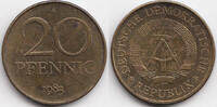 DDR 20 Pfennig Messing -