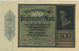 Deutsches Reich Inflation 1919-1924 500 Mark Rosenberg Nr. 70 -