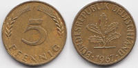 BRD 5 Pfennig Stahl/tombakplattiert -