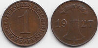 Weimarer Republik 1 Reichspfennig Kupfer -