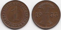 Weimarer Republik 1 Reichspfennig Kupfer -
