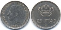 Spanien - Spain 25 Pesetas Juan Carlos seit 1975 – dezentriert -