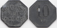 Hessen/Nassau - Frankfurt/Heddernheim 10 Pfennig Heddernheimer Kupferwerk (H.341.3.2) mit Perlkreis um WZ -