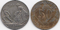 Westfalen 50 Pfennig Bielefeld - Zink vermessingt 1917 (Funck 40.4) -