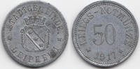 Bayern 50 Pfennig Leipheim - Zink vernickelt 1917 (Funck 285.6) -