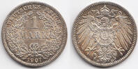 Kaiserreich 1 Mark großer Adler - Silber -