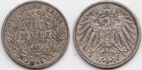 Kaiserreich 1 Mark großer Adler - Silber -