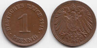 Kaiserreich 1 Pfennig großer Adler – Kupfer -