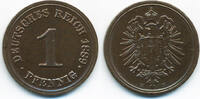 Kaiserreich 1 Pfennig kleiner Adler - Kupfer -