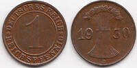 Weimarer Republik 1 Reichspfennig Kupfer -