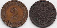 Kaiserreich 2 Pfennig großer Adler - Kupfer -