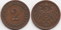 Kaiserreich 2 Pfennig großer Adler - Kupfer -