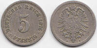 Kaiserreich 5 Pfennig kleiner Adler - Kupfer/Nickel -