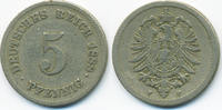Kaiserreich 5 Pfennig kleiner Adler - Kupfer/Nickel -