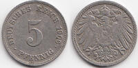 Kaiserreich 5 Pfennig großer Adler - Kupfer/Nickel -