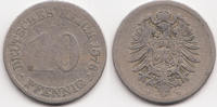 Kaiserreich 10 Pfennig kleiner Adler - Kupfer/Nickel -