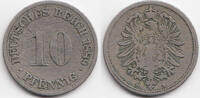 Kaiserreich 10 Pfennig kleiner Adler - Kupfer/Nickel -