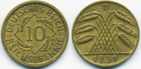 Weimarer Republik 10 Reichspfennig Kupfer/Aluminium -