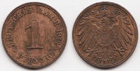 Kaiserreich 1 Pfennig großer Adler – Kupfer -