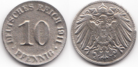 Kaiserreich 10 Pfennig großer Adler – Kupfer/Nickel – zu kleiner Schrötling 2,12 Gramm -
