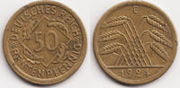 Weimarer Republik 50 Rentenpfennig Kupfer/Aluminium – leichte Verprägung -