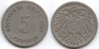 Kaiserreich 5 Pfennig großer Adler - Kupfer/Nickel -
