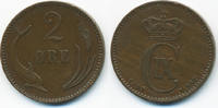 Dänemark - Denmark 2 Öre Christian IX. 1863-1906 -
