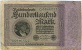 Deutsches Reich Inflation 1919-1924 100 000 Mark Rosenberg Nr. 82a - Reichsdruck KN 2xVS -