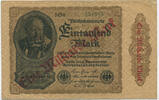 Deutsches Reich Inflation 1919-1924 1 Milliarde Mark Rosenberg Nr. 110g – Firmendruck WZ Kreuzblüten Papier braun KN grün FZ schwarz -