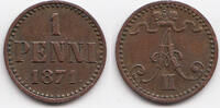 Finnland - Finland 1 Penni Alexander II. von Russland 1855-1881 -