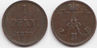 Finnland - Finland 1 Penni Alexander II. von Russland 1855-1881 -