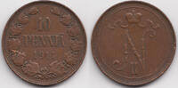 Finnland - Finland 10 Penniä Nikolaus II. von Russland 1894-1917 -