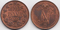 Finnland - Finland 10 Penniä Nikolaus II. von Russland 1894-1917 -