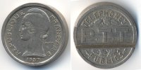 Frankreich - France ohne Wertangabe Republique Francaise, Telephones P.T.T - Nickel -