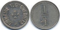 Tschechoslowakei - Czechoslovakia 1/4 Domaine Tuchorschitz - (Menzel 25292.2) Durchmesser 21,60 mm -
