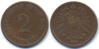 Kaiserreich 2 Pfennig kleiner Adler - Kupfer -