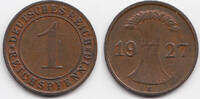 Weimarer Republik 1 Reichspfennig Kupfer -