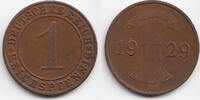 Weimarer Republik 1 Reichspfennig Kupfer -