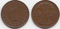 Weimarer Republik 1 Reichspfennig Kupfer -