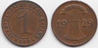 Weimarer Republik 1 Reichspfennig Kupfer -